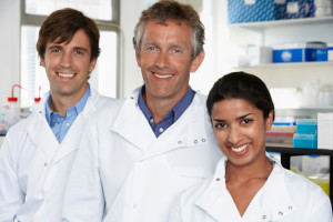 Confident Team Of Scientists In Laboratory